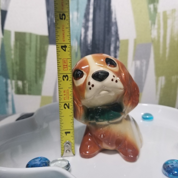 Vintage 1959's Cocker Spaniel Puppy Dog Small Ceramic Planter Figurine Retro Cut - Picture 2 of 9
